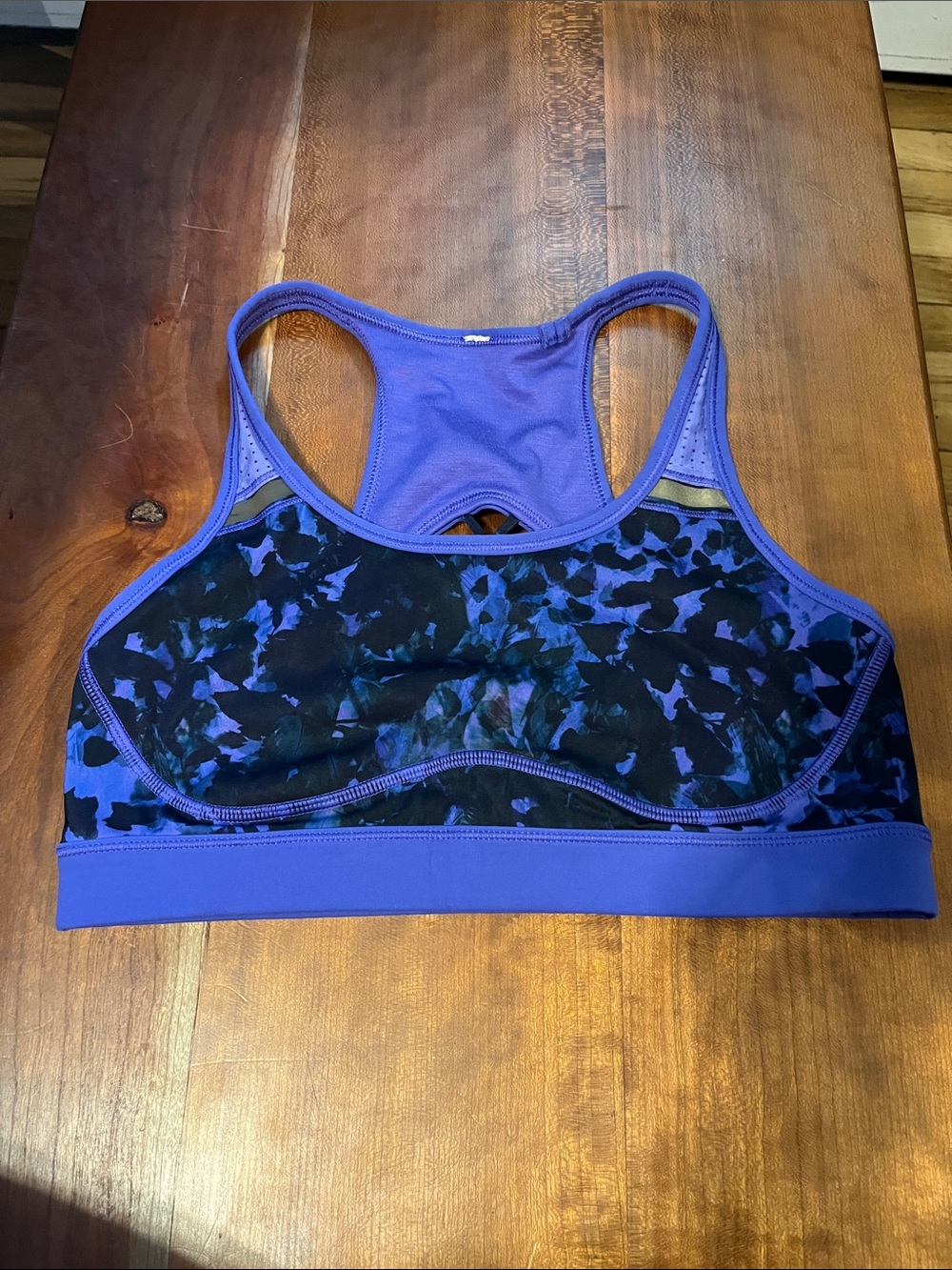 Lululemon Purple Printed Racerback Sports Bra - Women Intimates & Sleepwear